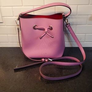 Kate Spade Eva bucket drawstrings crossbody tote bag.